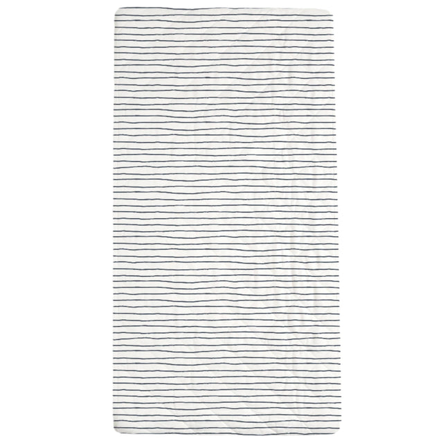 Organic Changing Pad Cover - Navy Stripes - HoneyBug 
