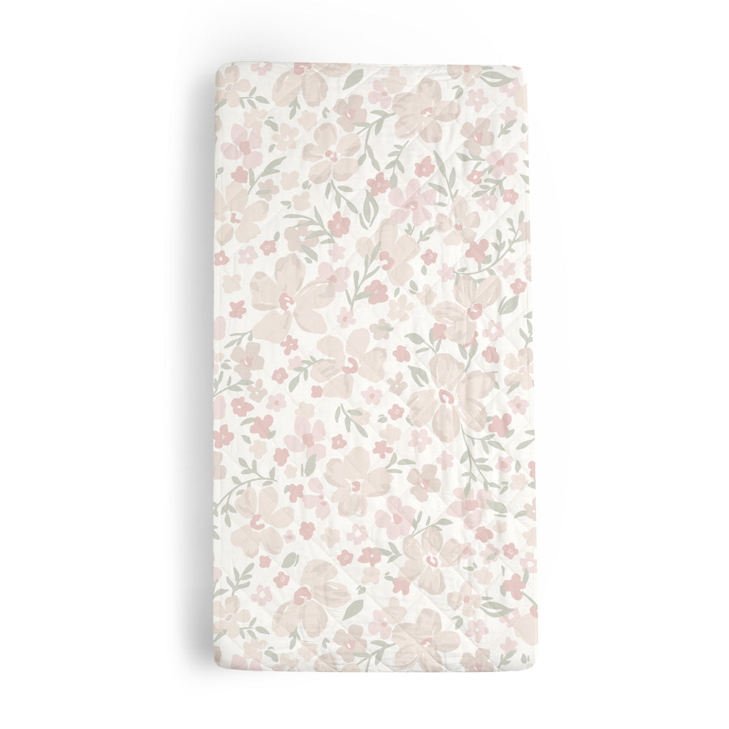 Organic Cotton Changing Pad Cover - Blossom - HoneyBug 