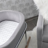 Waterproof Bassinet Sheet Set - Grey Chevron & Polka Dot - HoneyBug 