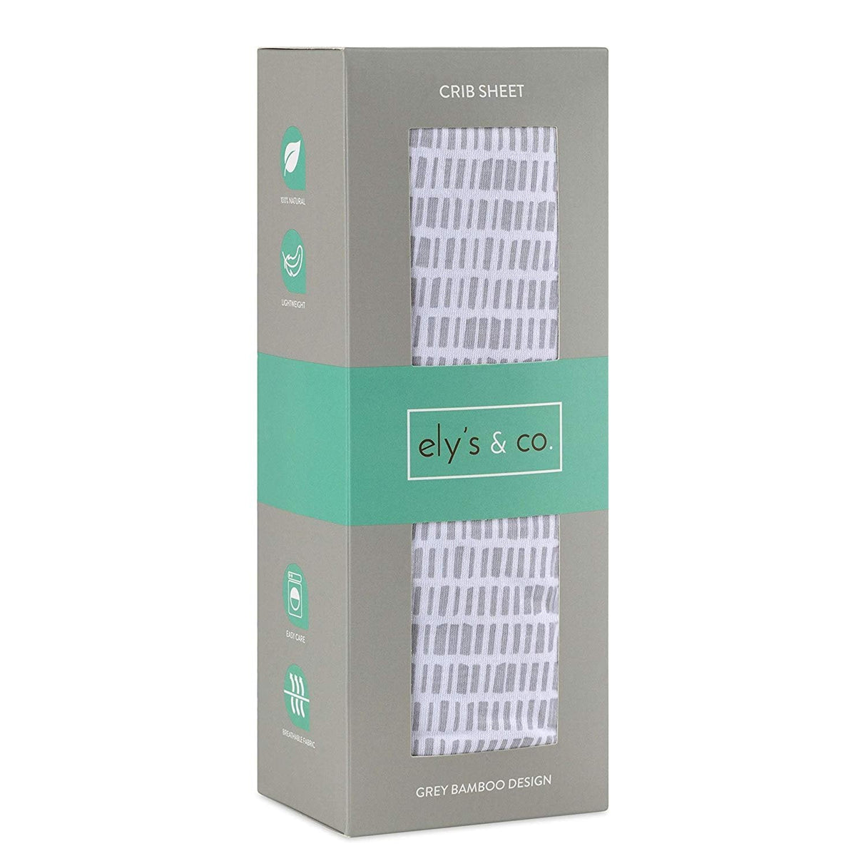 Crib Sheet - Grey Bamboo - HoneyBug 