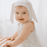 bonnet hat with ears | Ivory - HoneyBug 