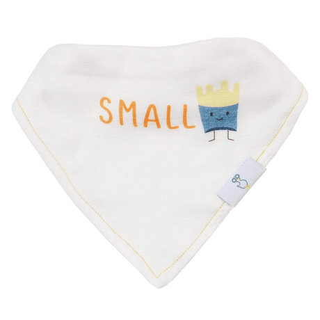 Small Fry and Burgers and Fries 2 Pack Muslin & Terry Cloth Bib Set - HoneyBug 