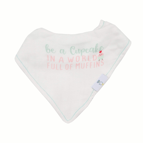 Muffin and Cupcake 2 Pack Muslin & Terry Cloth Bib Set - HoneyBug 