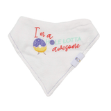 I'm Awesome and Donut 2 Pack Muslin & Terry Cloth Bib Set - HoneyBug 