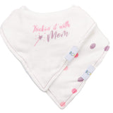 Mom and Dots 2 Pack Muslin & Terry Cloth Bib Set - HoneyBug 