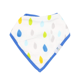 Stripes and Rain Drops 2 Pack Muslin & Terry Cloth Bib Set - HoneyBug 
