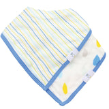 Stripes and Rain Drops 2 Pack Muslin & Terry Cloth Bib Set - HoneyBug 