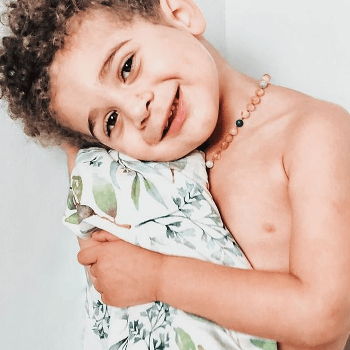 Basil Bear Mint Applique Baby Blanket - HoneyBug 