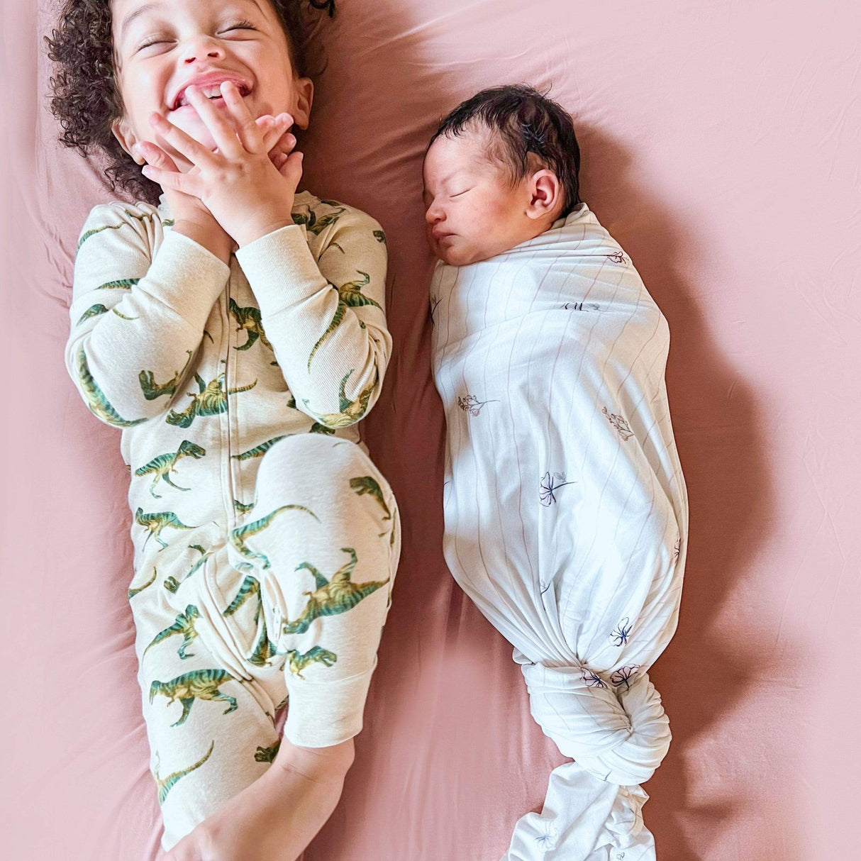 Flower and Pink 2 PK Swaddle Blanket - HoneyBug 