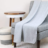 Gray 50" x 60" Full Size Knit Throw - HoneyBug 