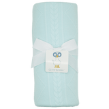 Mommy & Me Knit Blanket Set - Mint - HoneyBug 