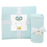 Mommy & Me Knit Blanket Set - Mint - HoneyBug 