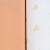 Tan Triangle and Terra Cotta 2 PK Swaddle Blanket - HoneyBug 