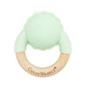 Rattle Teether Wooden + Silicone (4 Colors) - HoneyBug 