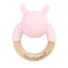 Rattle Teether Wooden + Silicone (4 Colors) - HoneyBug 