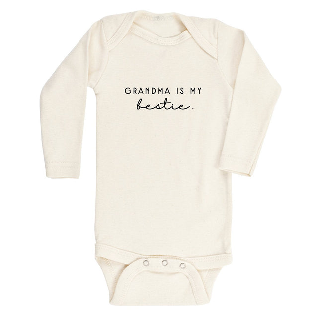 Grandma is My Bestie Organic Baby Bodysuit Long Sleeve - HoneyBug 