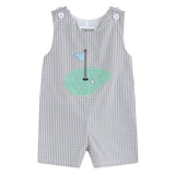 Gray Gingham Golf Shortalls