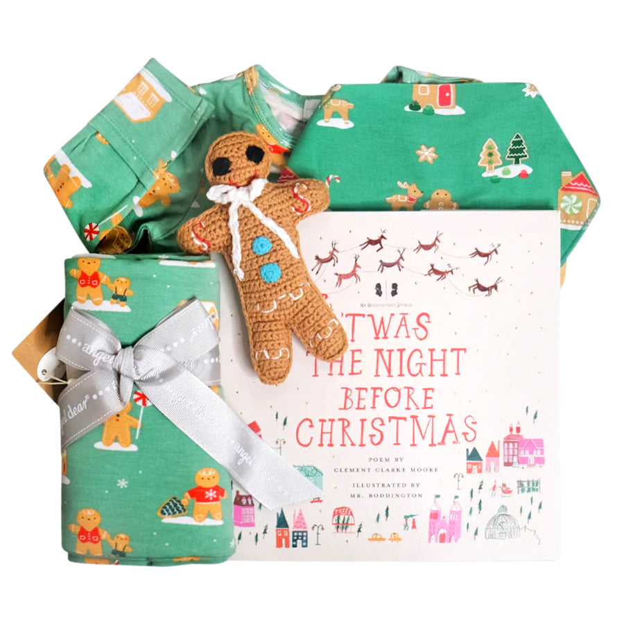 Green Gingerbread Holiday Gift Box - HoneyBug 