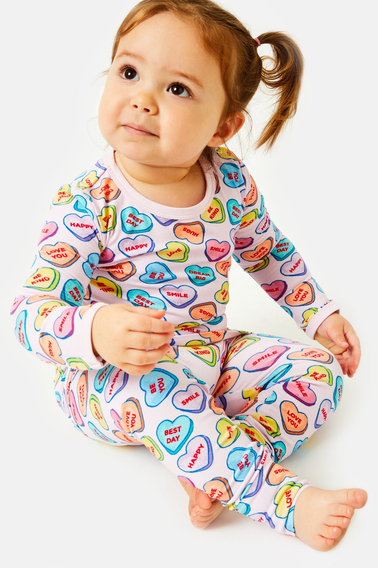 Long Sleeve Pajama Set - Candy Hearts - HoneyBug 