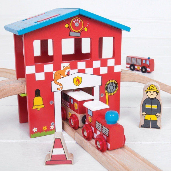 Fire Station Train Set - HoneyBug 