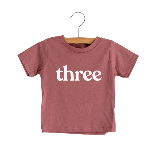 Three Modern Birthday Shirt Kids Tee - HoneyBug 