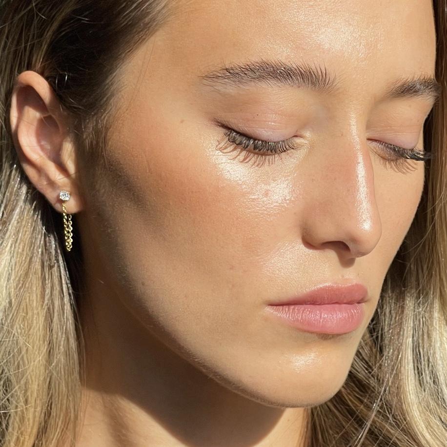 Sloane Chain Stud Earring - HoneyBug 