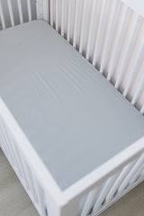 Stone Bamboo Stretch Crib Sheet - HoneyBug 