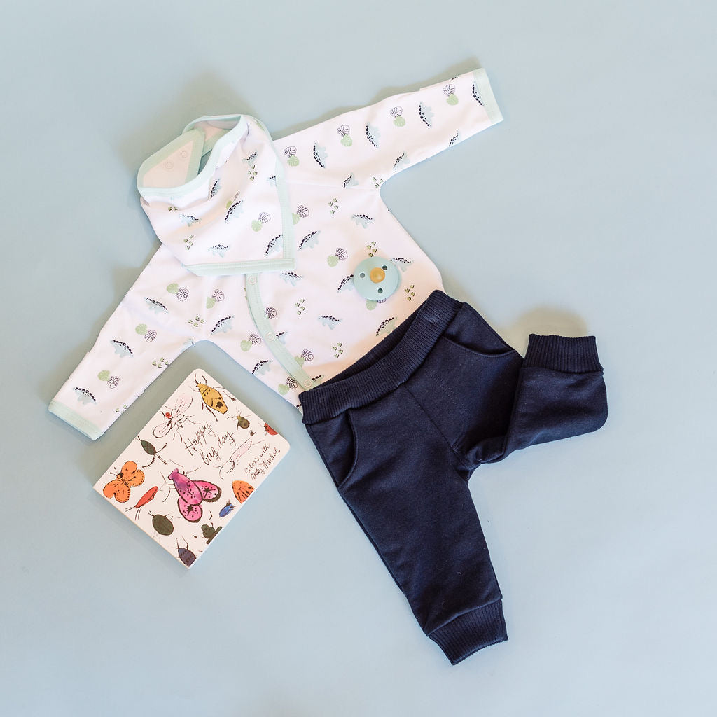 Navy Knit Jogger Pant - HoneyBug 