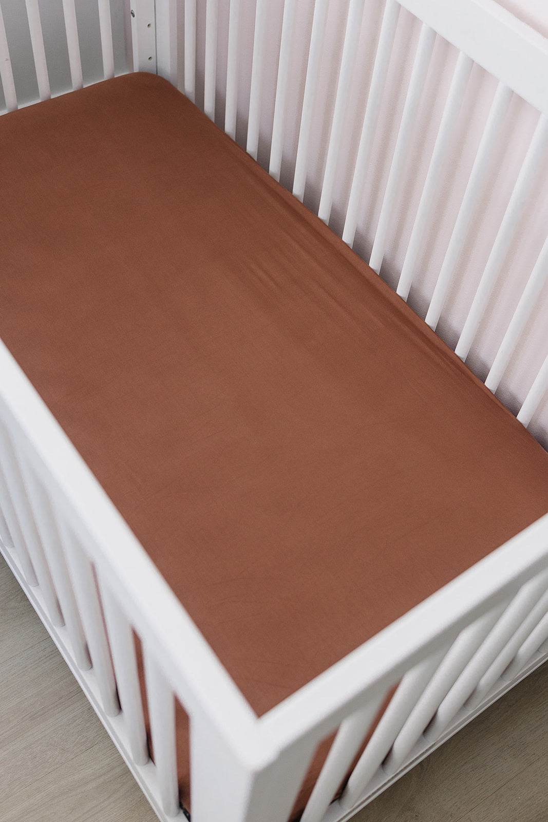 Rust Bamboo Stretch Crib Sheet - HoneyBug 