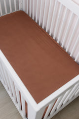 Rust Bamboo Stretch Crib Sheet - HoneyBug 