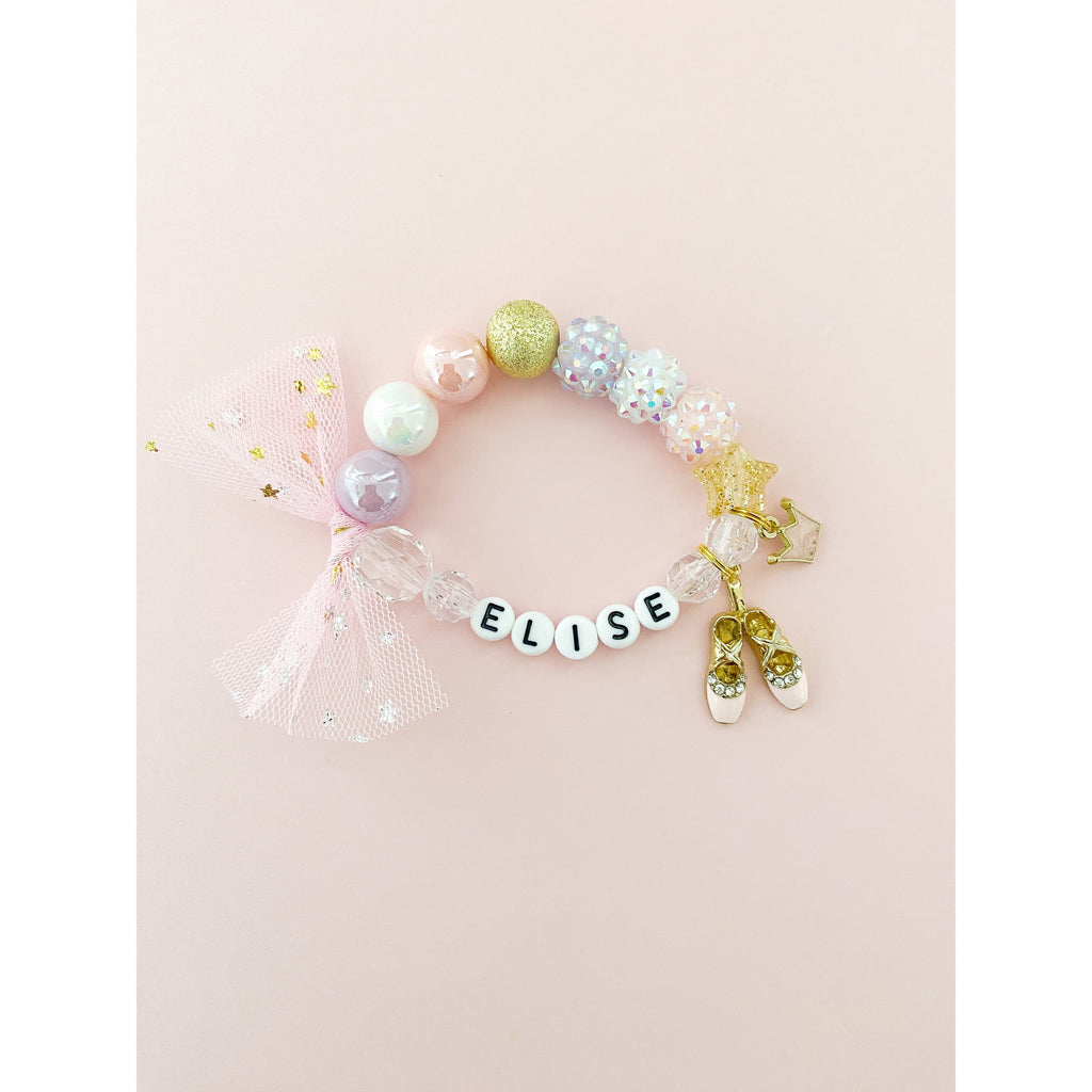 Fancy Ballerina Charm Bracelet- Customizable - HoneyBug 
