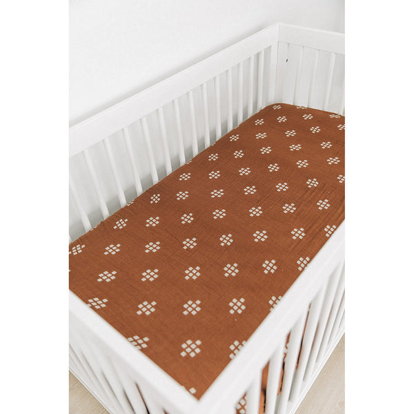 Chestnut Textiles Muslin Crib Sheet - HoneyBug 