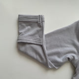 Silver Zippered Footie