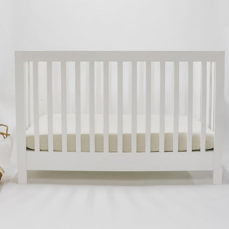 Oat Ribbed Crib Sheet