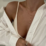 Camilla Dainty Lariat Chain Necklace - HoneyBug 