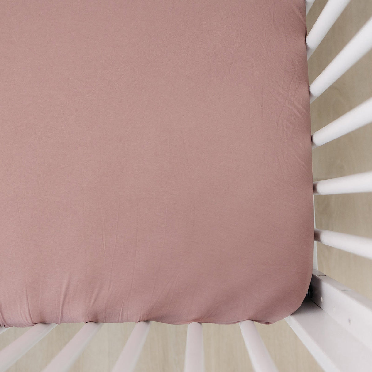Dusty Rose Bamboo Stretch Crib Sheet - HoneyBug 