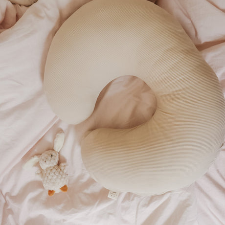 Oat Ribbed Nursing Pillow Cover