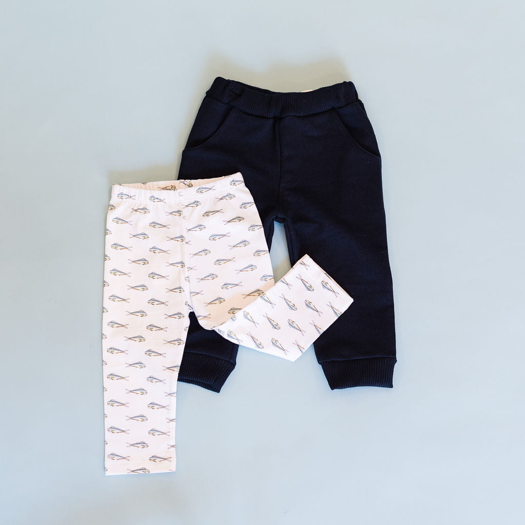 Navy Knit Jogger Pant - HoneyBug 