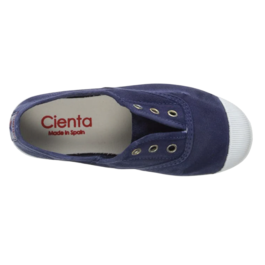 Distressed Toe Cap Slip On - Navy