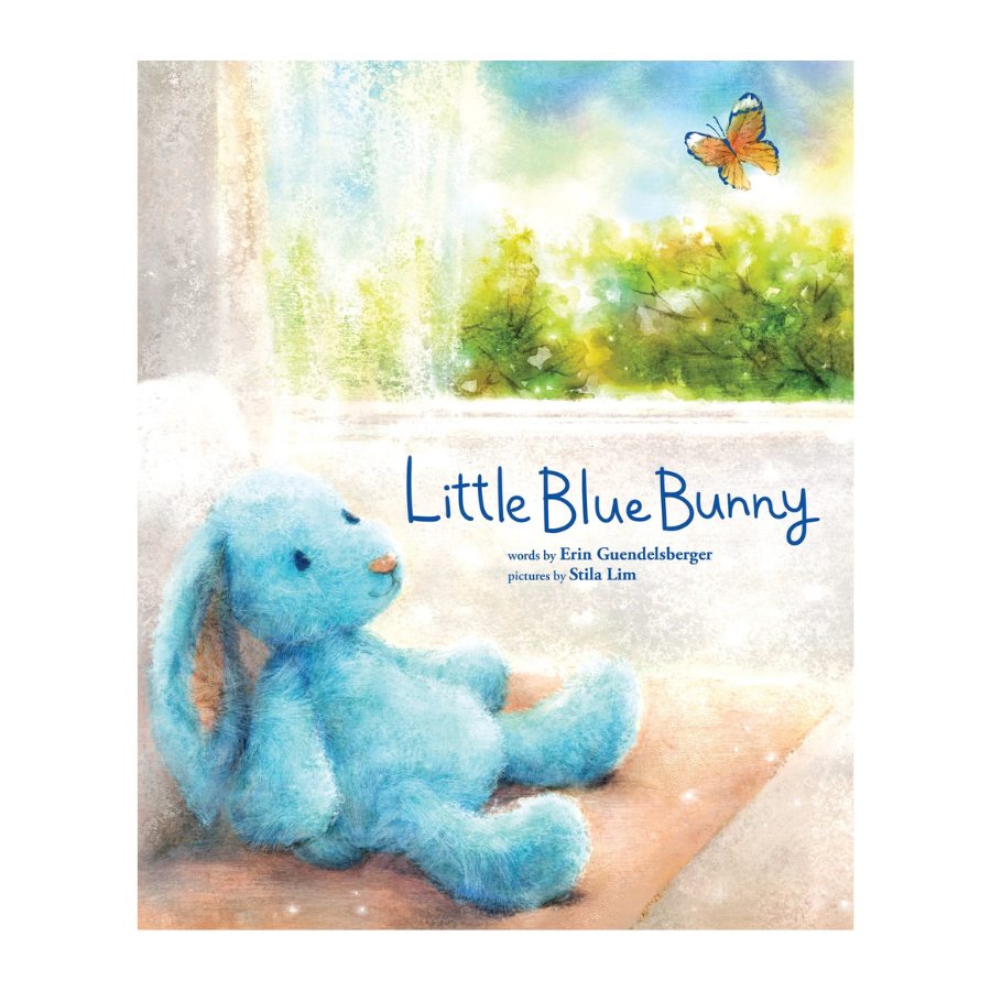 Little Blue Bunny Hardcover Book - HoneyBug 