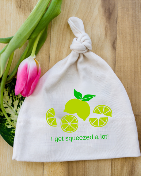 Lemon I Get Squeezed A Lot Baby Hat - HoneyBug 