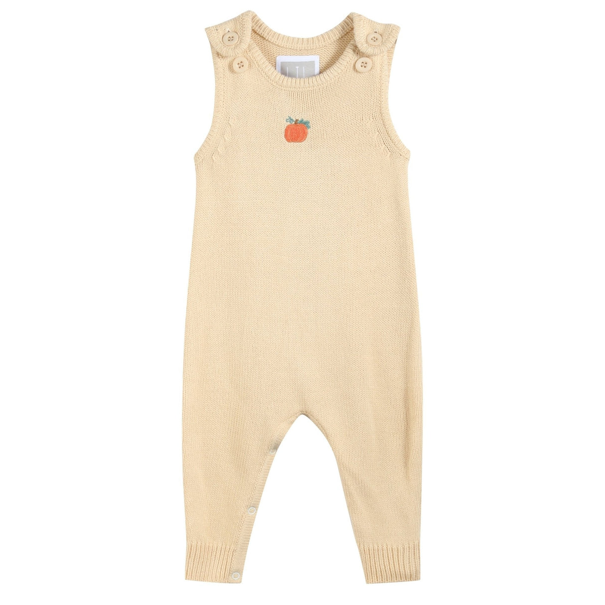 Light Brown Pumpkin Knit Romper
