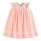 Light Pink Easter Bunny Smocked Bishop Dress