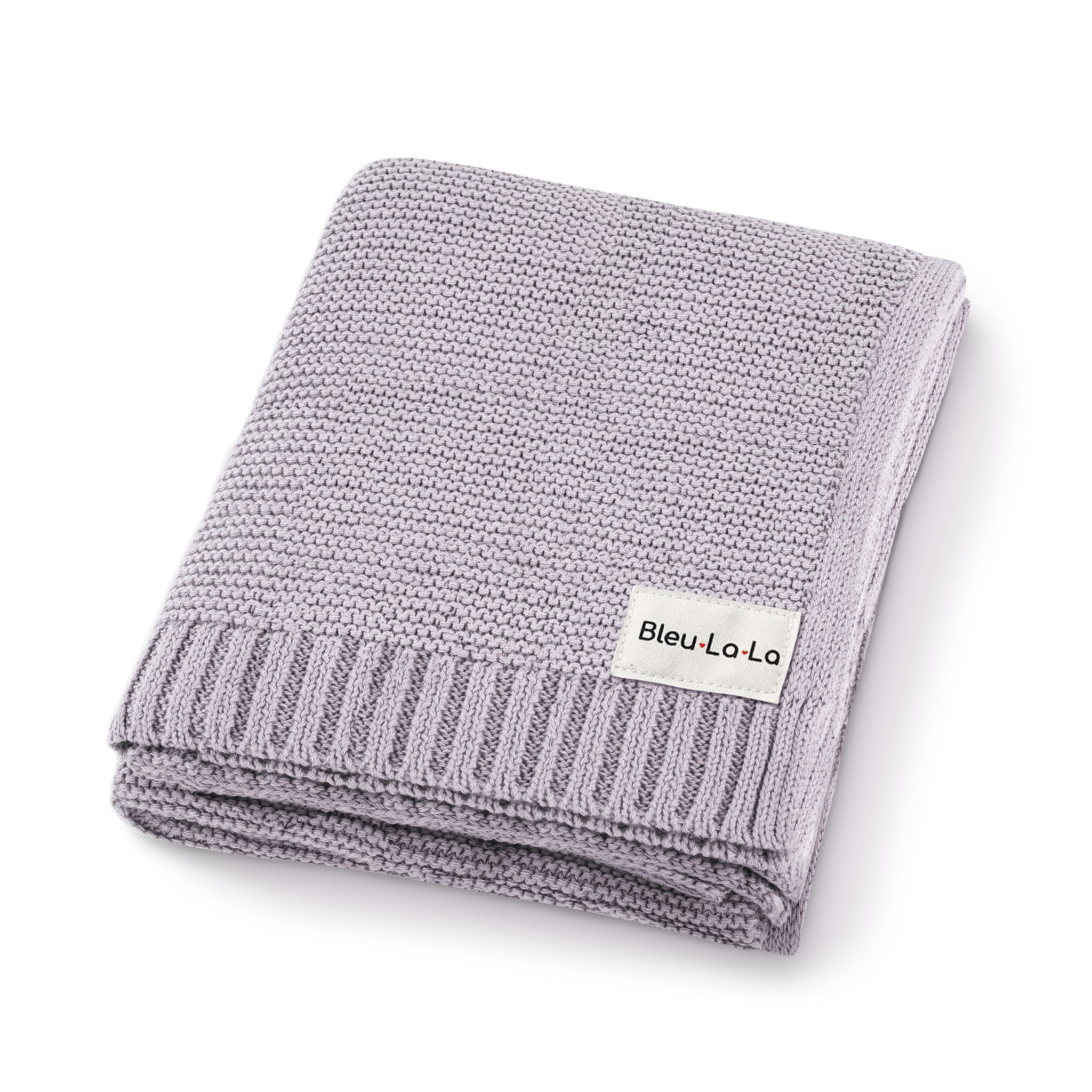Knit Swaddle Baby Blanket- Lilac - HoneyBug 
