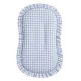 Blue Gingham Ruffle Baby Lounger Cover