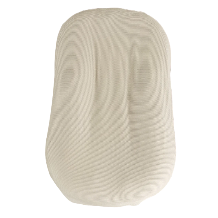 Oat Ribbed Baby Lounger Cover