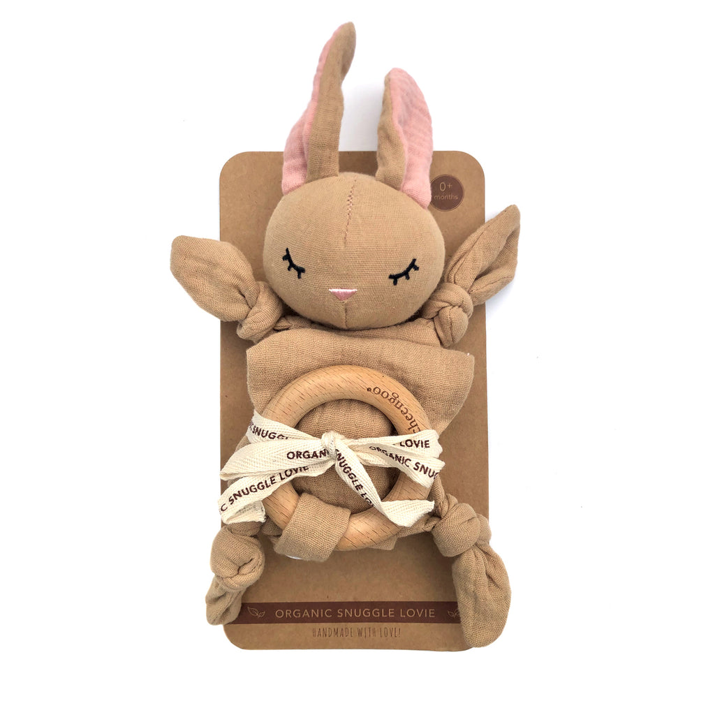 Organic Snuggle Lovie Blanket - Bunny - HoneyBug 