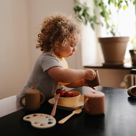 Dinnerware Fork and Spoon Set - Pale Daffodil