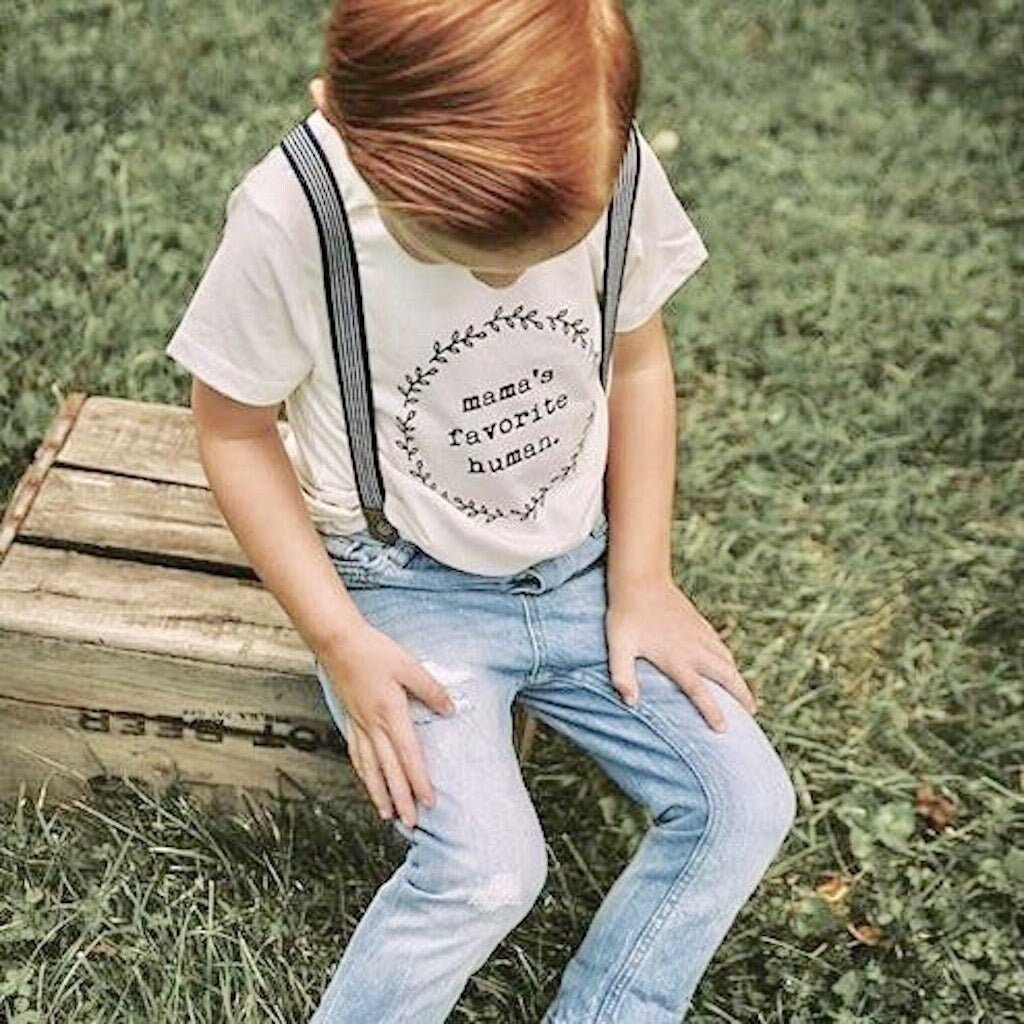 Mamas Favorite Human Organic Cotton Kids Tee Short Sleeve - HoneyBug 