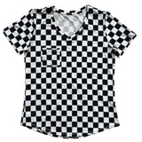 MAMA V-NECK- B+W Check - HoneyBug 